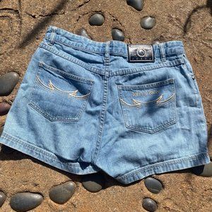 Johnny Blaze Flame Women's Blue Jean Shorts